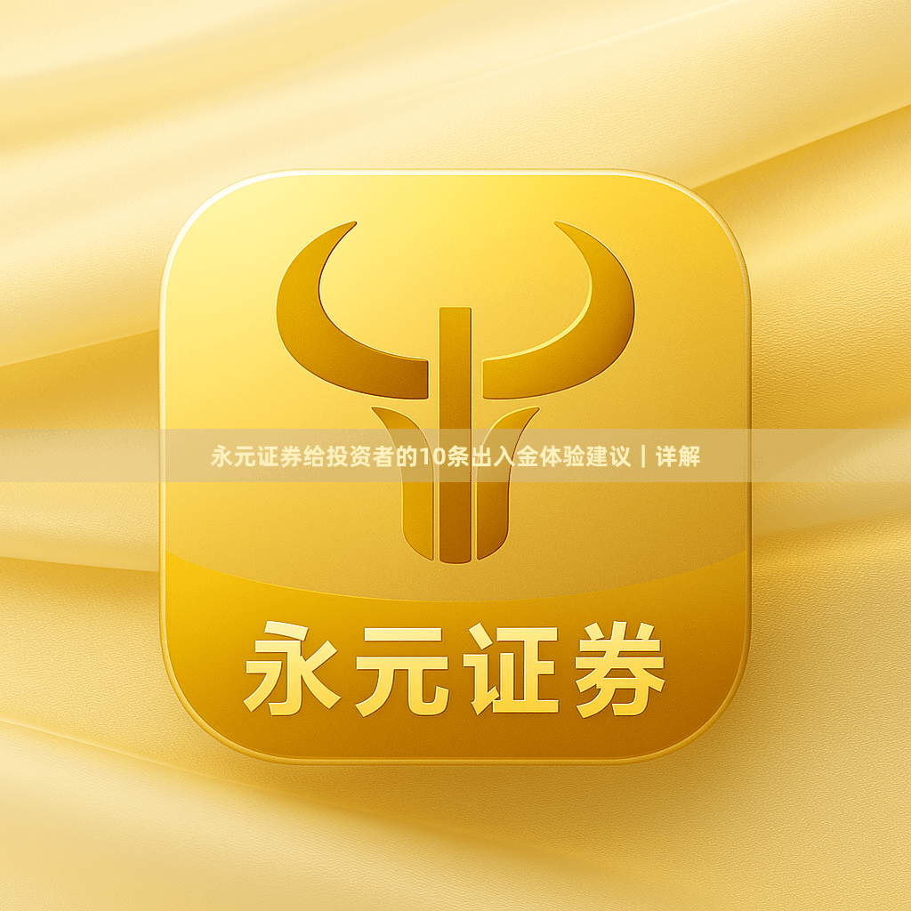 永元证券给投资者的10条出入金体验建议｜详解