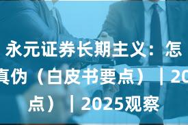 永元证券长期主义：怎么证明真伪（白皮书要点）｜2025观察