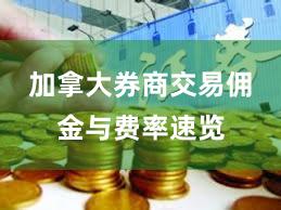 加拿大券商交易佣金与费率速览