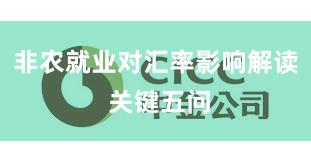 非农就业对汇率影响解读 关键五问