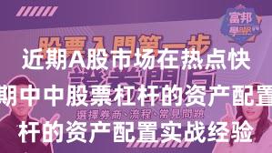近期A股市场在热点快速轮动时期中中股票杠杆的资产配置实战经验
